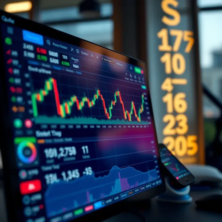 User interface showcasing the Quotex trading platform with graphs and trading options