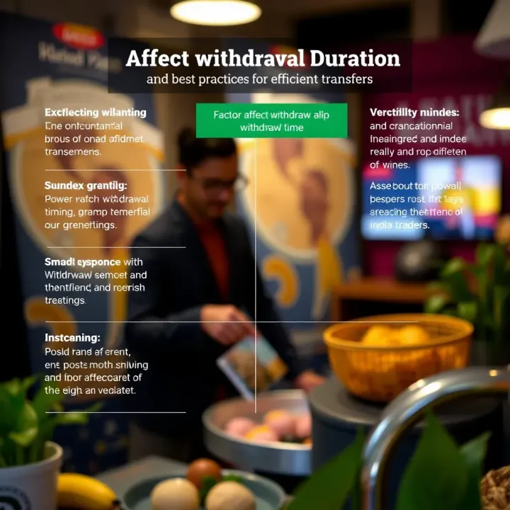 Factors Affecting Withdrawal Duration and Best Practices for Efficient Transfers Illustration depicting factors influencing withdrawal timing and tips for smooth transactions