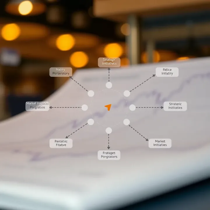 Strategic Initiatives and Market Factors Impacting Reliance Industries Diagram showing strategic initiatives and market factors influencing Reliance Industries' stock valuation