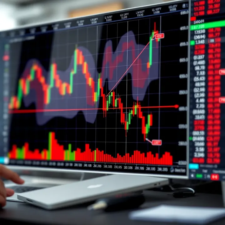 Chart illustrating the formation of a reverse flag and pole pattern during a market downtrend
