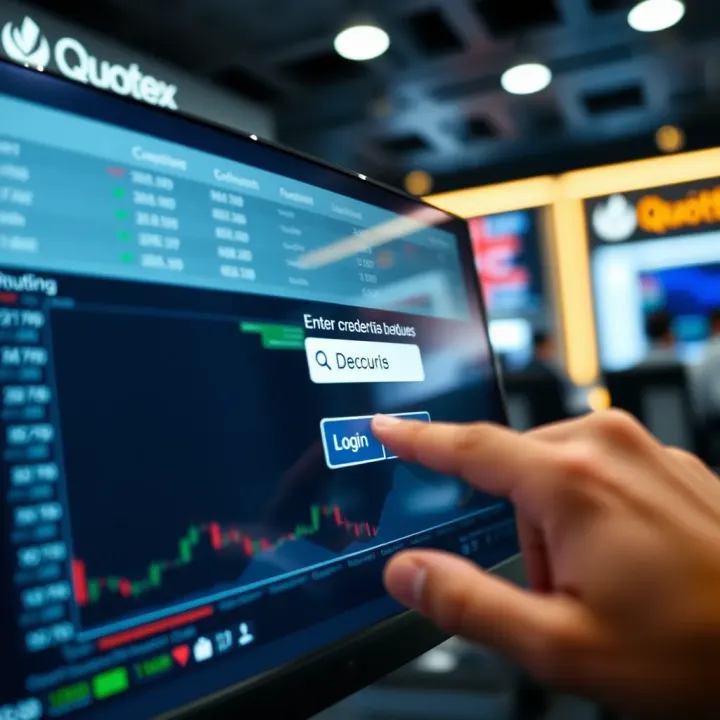 User entering login credentials on a secure trading platform interface