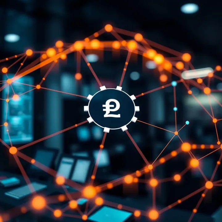 Illustration showing interconnected technology and liquidity networks in the forex trading environment