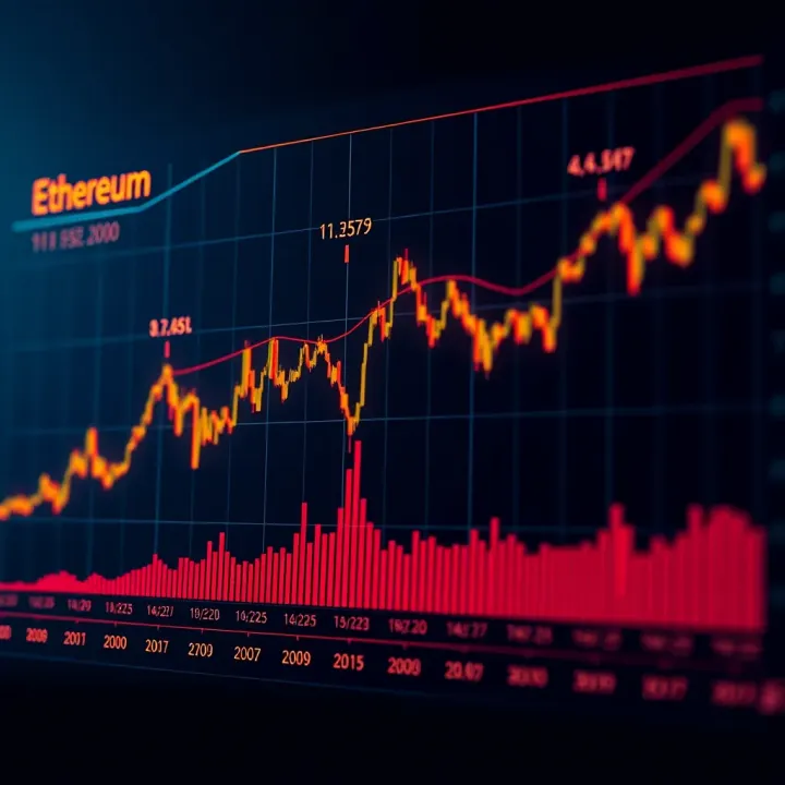 Graph illustrating the price fluctuations of Ethereum over time with key market events highlighted