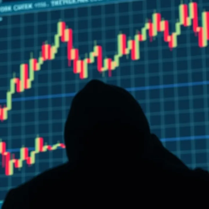 Bearish head and shoulders chart pattern predicting possible market reversal