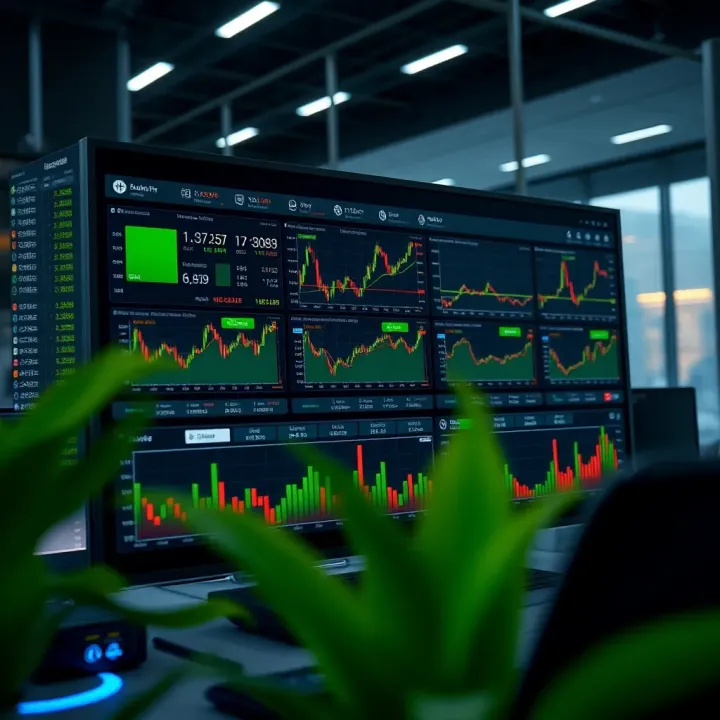 Dashboard displaying diverse trading instruments and real-time price charts on Pocket Option platform