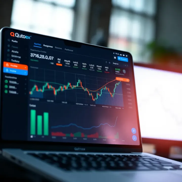 Dashboard showcasing Qutoex platform features and user interface