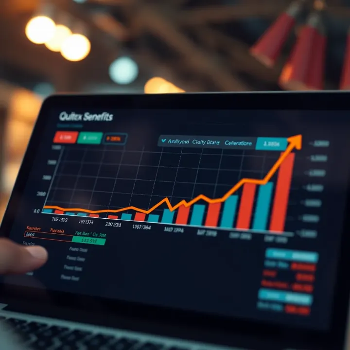 Graph depicting increased trading benefits and rewards from using Quotex promo codes